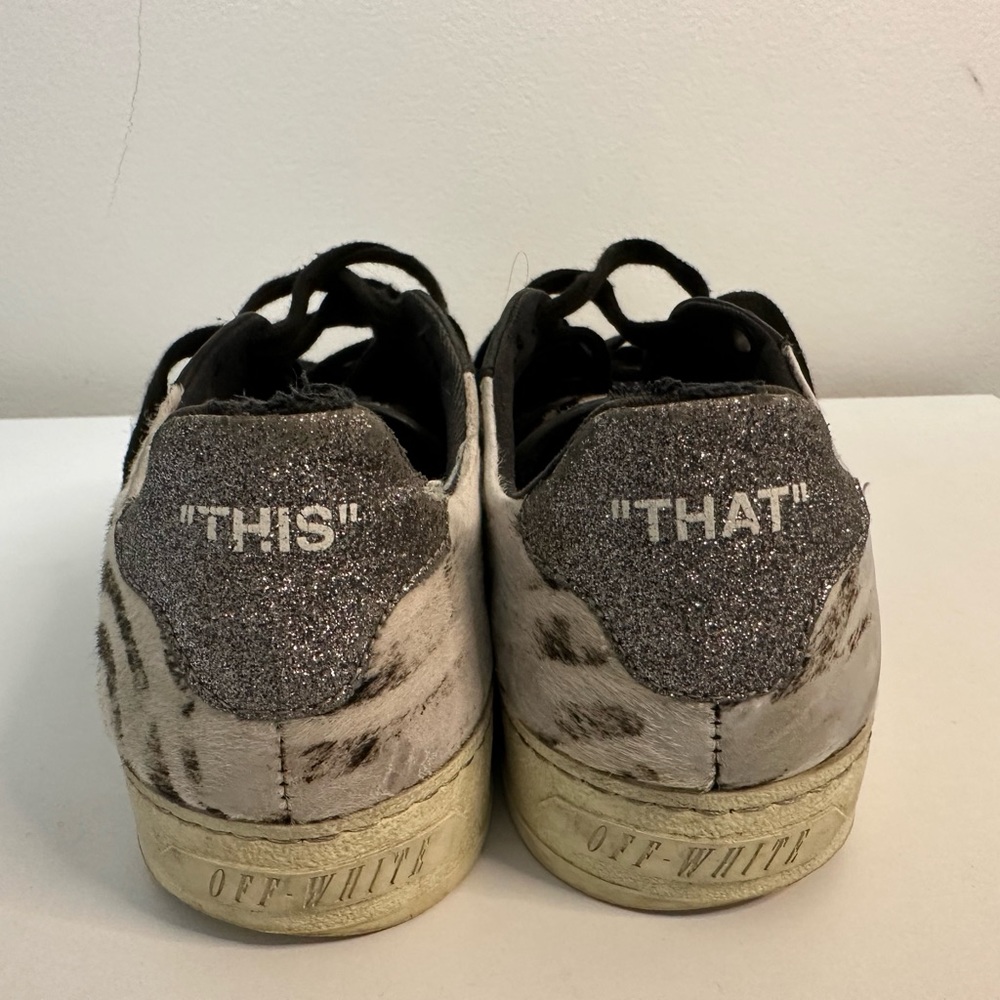 ORIGINAL off white shoes- zebra print - size 8